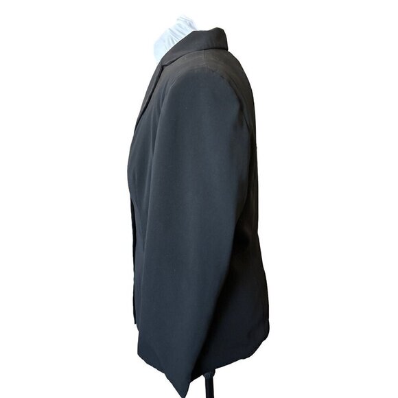 Norton McNaughton Blazer Black Women 14 Fully Lined   Two-Button  Notched Collar - Picture 2 of 11